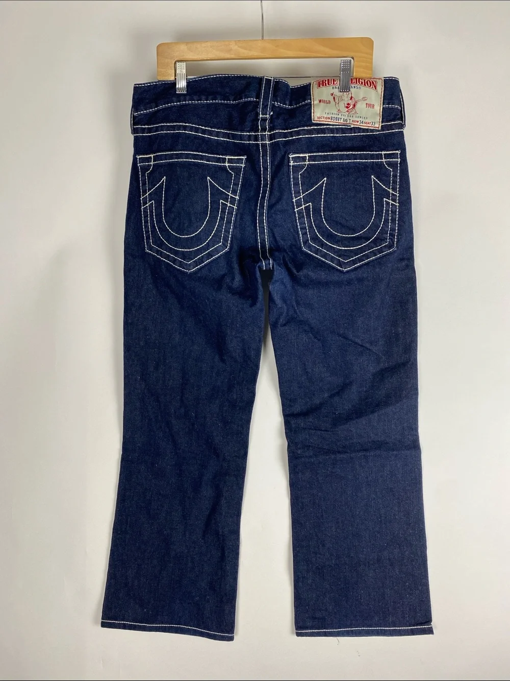 True religion jeans Bobby Big T Men’s Size 34 X 26.5”Cropped altered